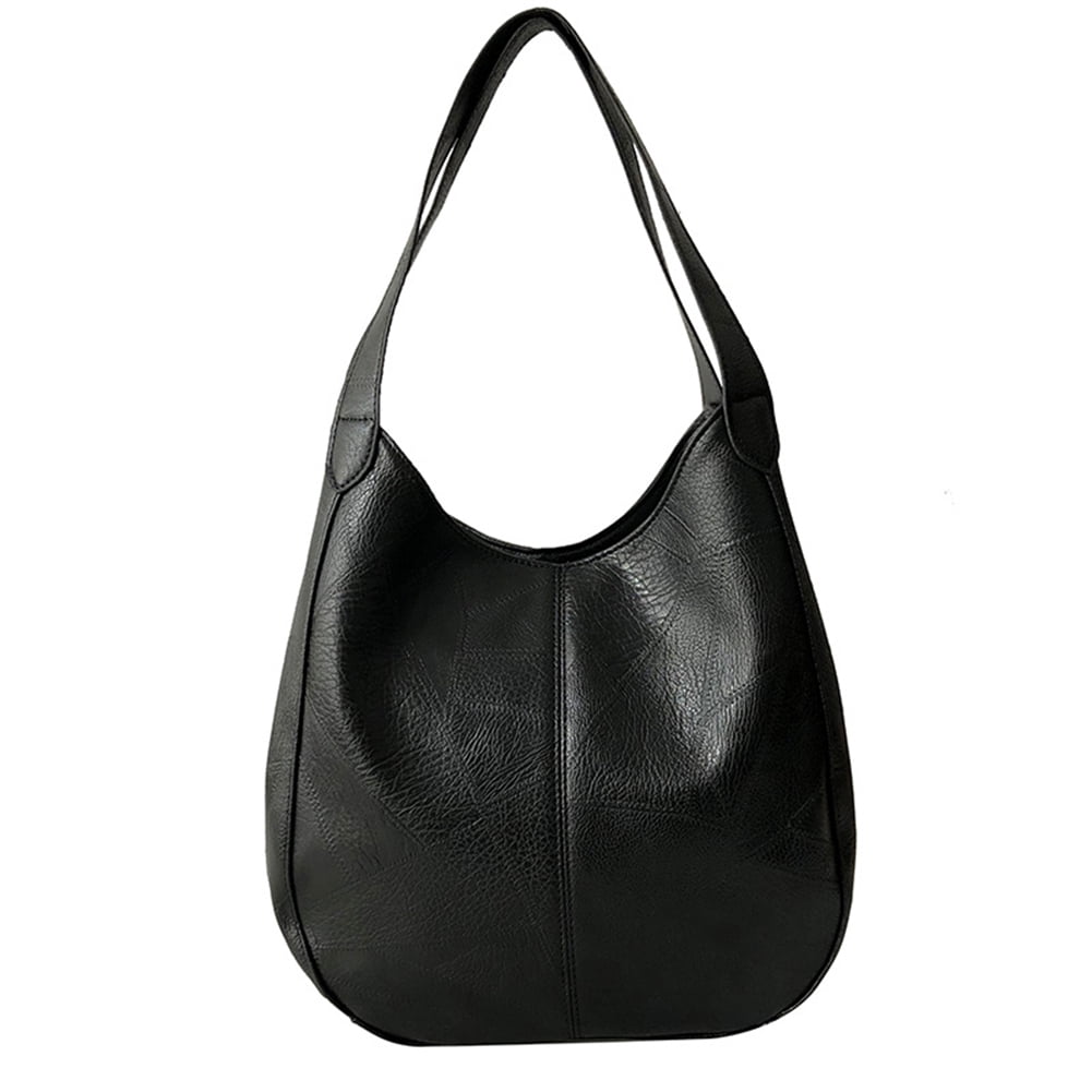 LeKY Retro Women Solid Color Faux Leather Zipper Handbag Messenger ...
