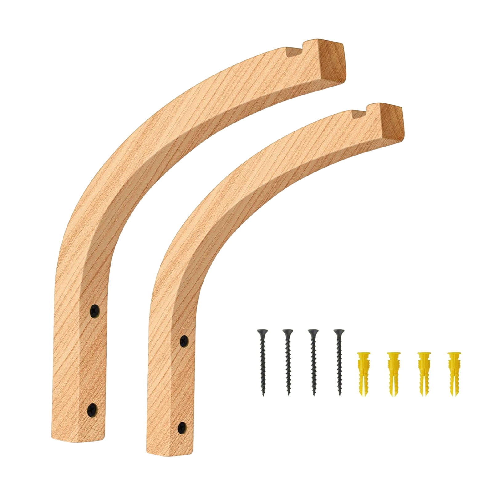 LeKY Screw Mount Plant Hanger Wooden Wall Plant Hanger Heavy Duty Load