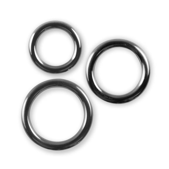 LeLuv 6mm Round Gauge Glans Rings | 22mm, 24mm, 26mm I.D. Sampler Set | Polished Stainless Steel