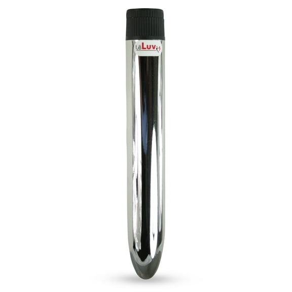 LeLuv 7" Classic Showerproof Vibrator Multi-speed Massager - Silver