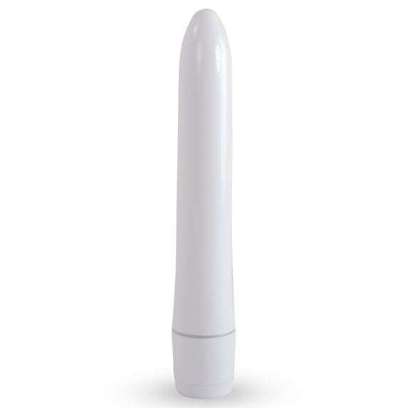 LeLuv 7" Classic Showerproof Vibrator Multi-speed Massager - White