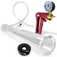 thumbnail image 1 of LeLuv Buddy Penis Pump | Red Maxi Handle + Vacuum Gauge | Double-Ended 16 inch Length x 2.25 inch Diameter Cylinder | 2x TPR Seals, 1 of 8