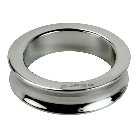 LeLuv Eyro Imperator Stainless Steel Penis Ring | Concave Edge, Mirror Hand Polished, 46mm (1.81") Inner Diameter - Enhance Pleasure, Boost Stamina
