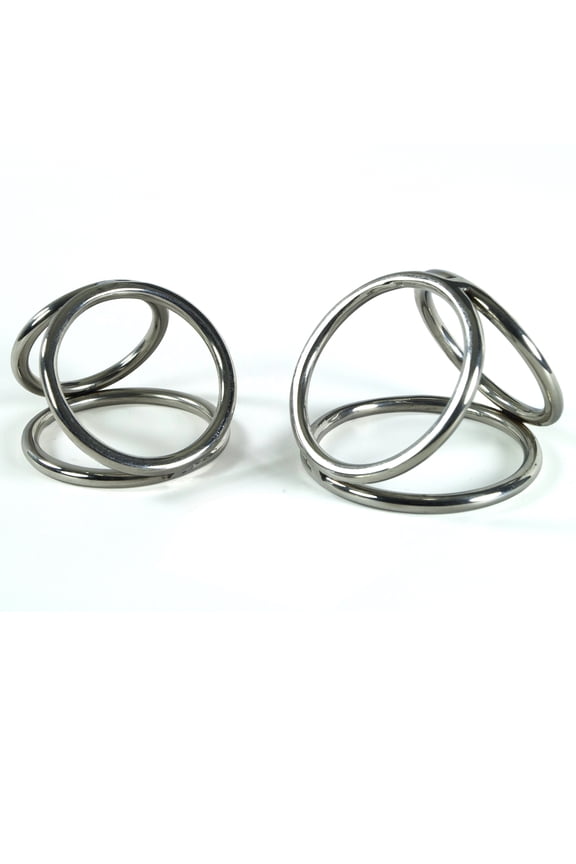 LeLuv Eyro Triple Loop Penis & Ball Rings | Set of 3 Sizes (45mm, 50mm, & 55mm) for Ultimate Customization - Enhance Pleasure, Stamina, and Sensation