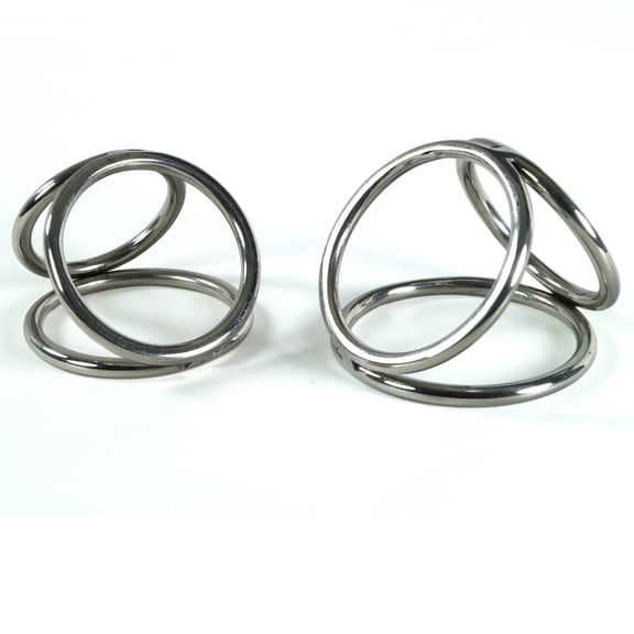 LeLuv Eyro Triple Loop Penis & Ball Rings | Set of 3 Sizes (45mm, 50mm, & 55mm) for Ultimate Customization - Enhance Pleasure, Stamina, and Sensation