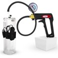 thumbnail image 1 of LeLuv Maxi Black Vibrating Penis Pump + Vacuum Gauge | Premuium Uncollapsable Silicone Hose | 9" x 3.00" Cylinder, 1 of 8