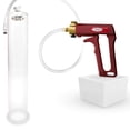 thumbnail image 1 of LeLuv Maxi Penis Pump | Red Vacuum Handle, Clear Hose | 12" Length x 2.125" Diameter Cylinder, 1 of 5
