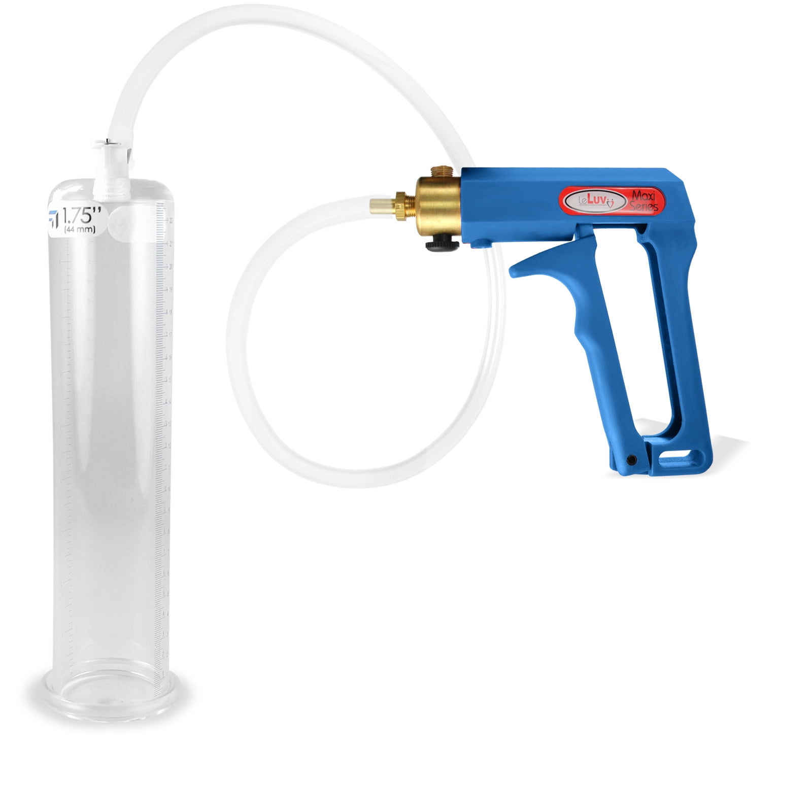 LeLuv® Maxi Penis Pump w/ Blue Handle, Clear Hose 9" x 1.75" Cylinder