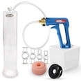 thumbnail image 1 of LeLuv® Maxi Penis Pump w/ Blue Handle, Clear Hose | TPR Sleeve, Donut, 4 Constriction Rings | 12" x 2.25" Cylinder, 1 of 10