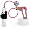 thumbnail image 1 of LeLuv® Maxi Penis Pump w/ Pink Handle, Silicone Hose + Gauge | 9" x 1.50" Vibrating Cylinder, 1 of 6