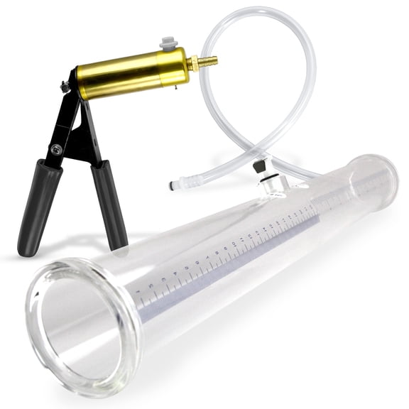 LeLuv Penis Vacuum Pump Ultima Black Natural Male Enhancement Double-Ended Buddy 22 inch x 2.0 inch Cylinder