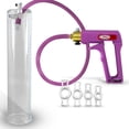 thumbnail image 1 of LeLuv® Premium Maxi Penis Pump w/ Purple Handle, Silicone Hose | 4 Constriction Rings | 12" x 2.50" Cylinder, 1 of 8
