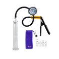 thumbnail image 1 of LeLuv® Premium Ultima Penis Pump, Brass Handle w/ Black Rubber Grip, Silicone Hose + Protected Gauge | 4 Constriction Rings | 9" x 1.35" Cylinder, 1 of 9