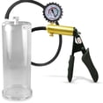 thumbnail image 1 of LeLuv® Premium Ultima Penis Pump, Brass Handle w/ Black Silicone Grips & Hose + Protected Gauge | 9" x 3.70" Cylinder, 1 of 9