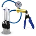thumbnail image 1 of LeLuv® Premium Ultima Penis Pump, Brass w/ Blue Silicone Grips & Hose + Gauge | 9" x 2.50" Vibrating Cylinder Wide Flange Cylinder, 1 of 12