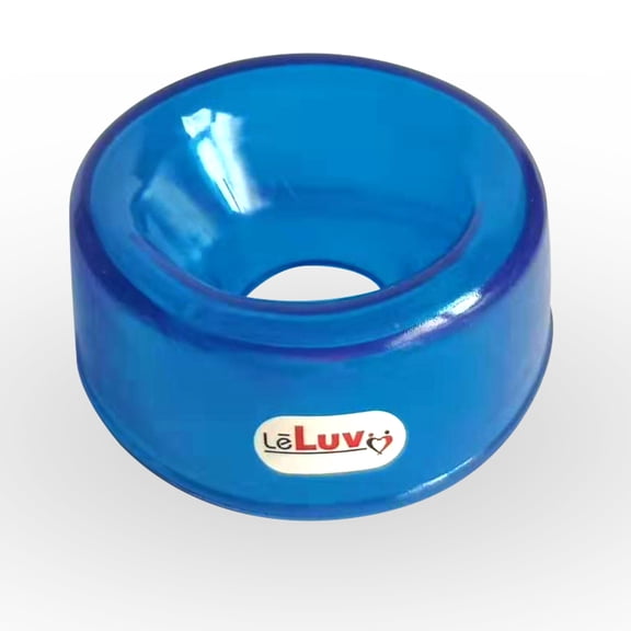 LeLuv Single Blue TPR Sleeve with SMALL Opening - .9" Inside Diameter - for Penis Pump Cylinders sized 1.75"-2.25"