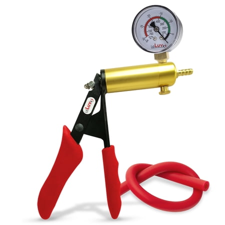 LeLuv Ultima Black Silicone Handle with Gauge & Black Silicone Hose & Fitting
