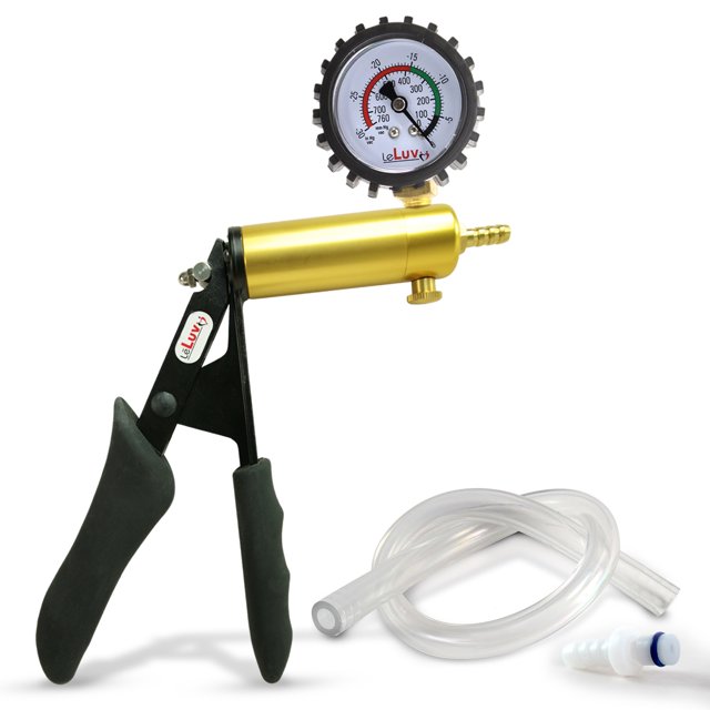 LeLuv® Ultima Black Silicone Handle with Protected Gauge Clear Hose