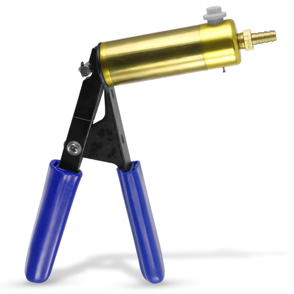 LeLuv Ultima Brass Pump Handle w/ Blue Grips - No Gauge