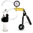 thumbnail image 1 of LeLuv® Ultima Penis Pump, Brass Handle w/ Black Rubber Grips, Clear Hose + Protected Gauge | TPR Seal, 9" x 2.125" Vibrating Cylinder, 1 of 9