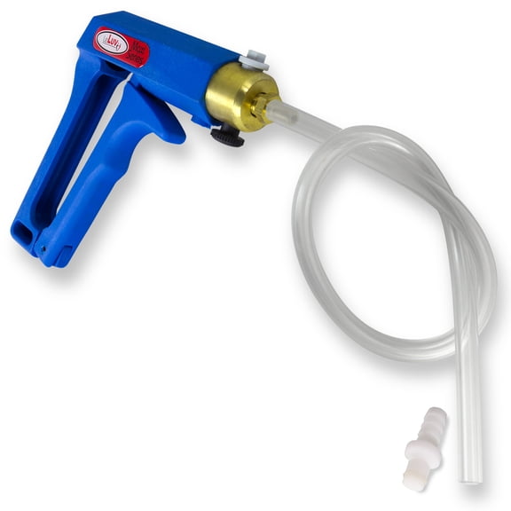 LeLuv Vacuum Pump Blue Maxi Ergonomic Handle with Release Valve with Clear Hose and Fitting
