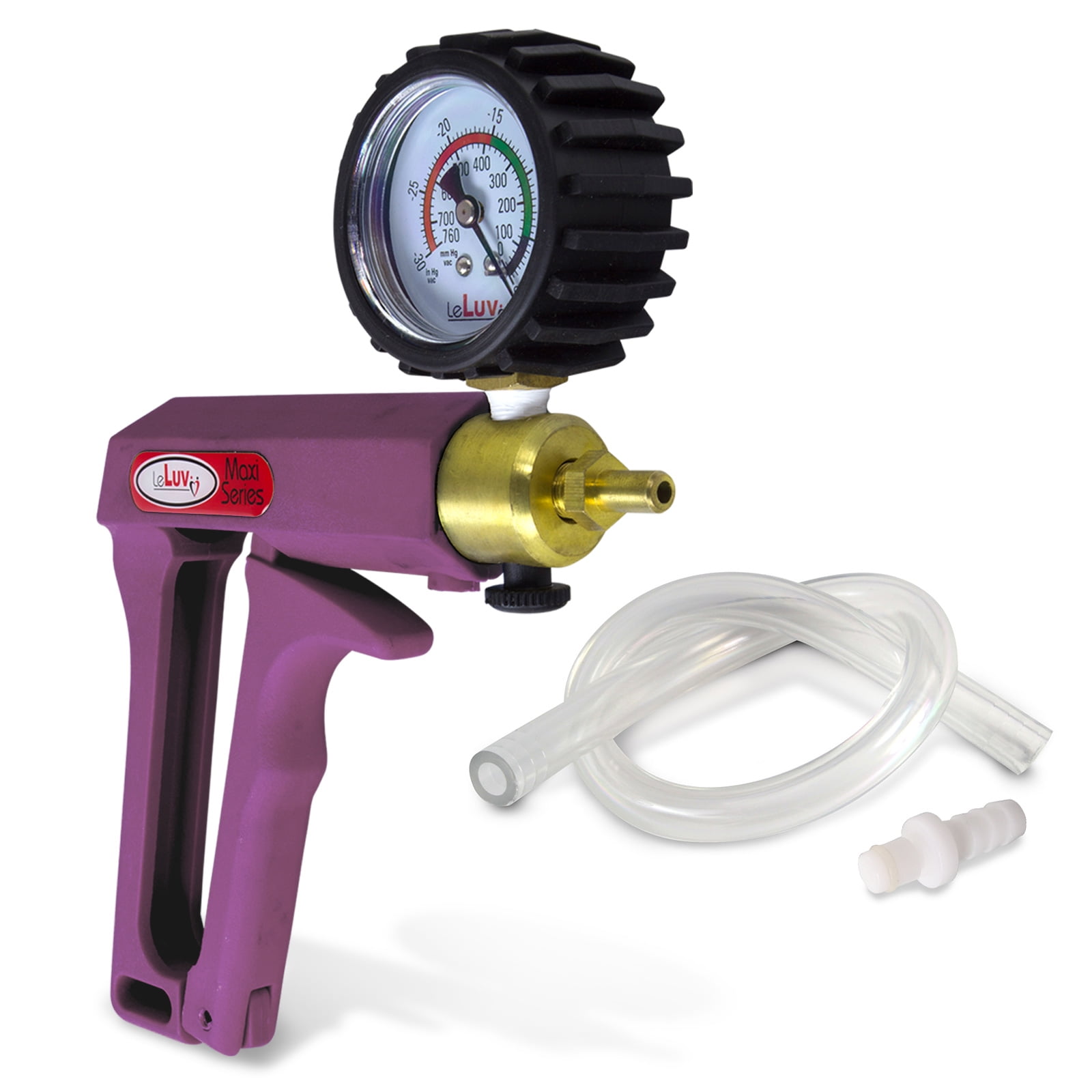 LeLuv® Vacuum Pump Purple Maxi Ergonomic Handle with Protected Gauge with Release Valve with