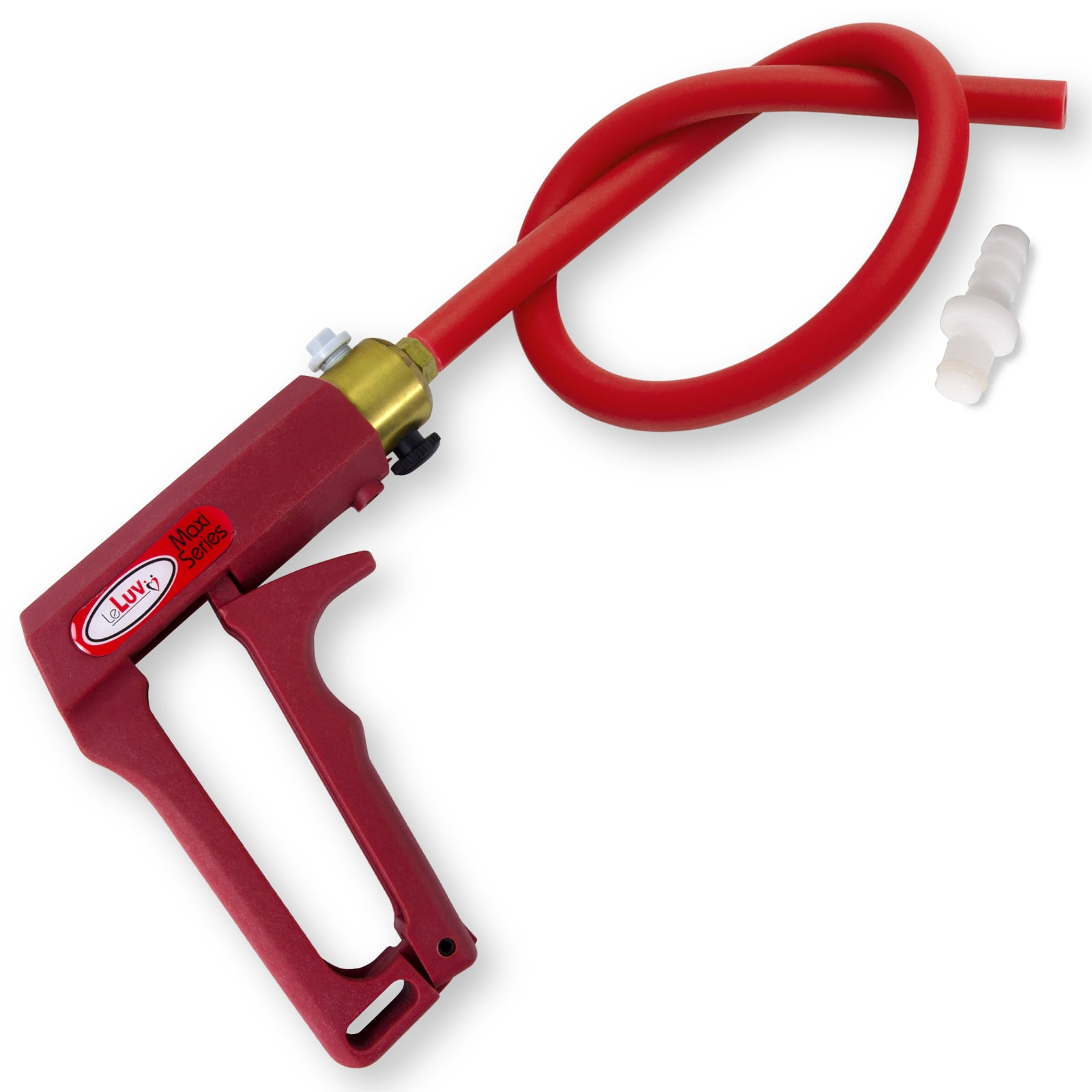 LeLuv Vacuum Pump Red Maxi Ergonomic Handle with Release Valve with