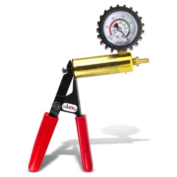 LeLuv Ultima Vacuum Pump w/Red Handle + Gauge w/Protective Cover