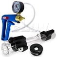 thumbnail image 1 of LeLuv Vibrating Buddy Penis Pump | Blue Maxi Handle + Vacuum Gauge | Double-Ended 18 inch Length x 2.0 inch Diameter Cylinder | 2x TPR Seals, 1 of 9