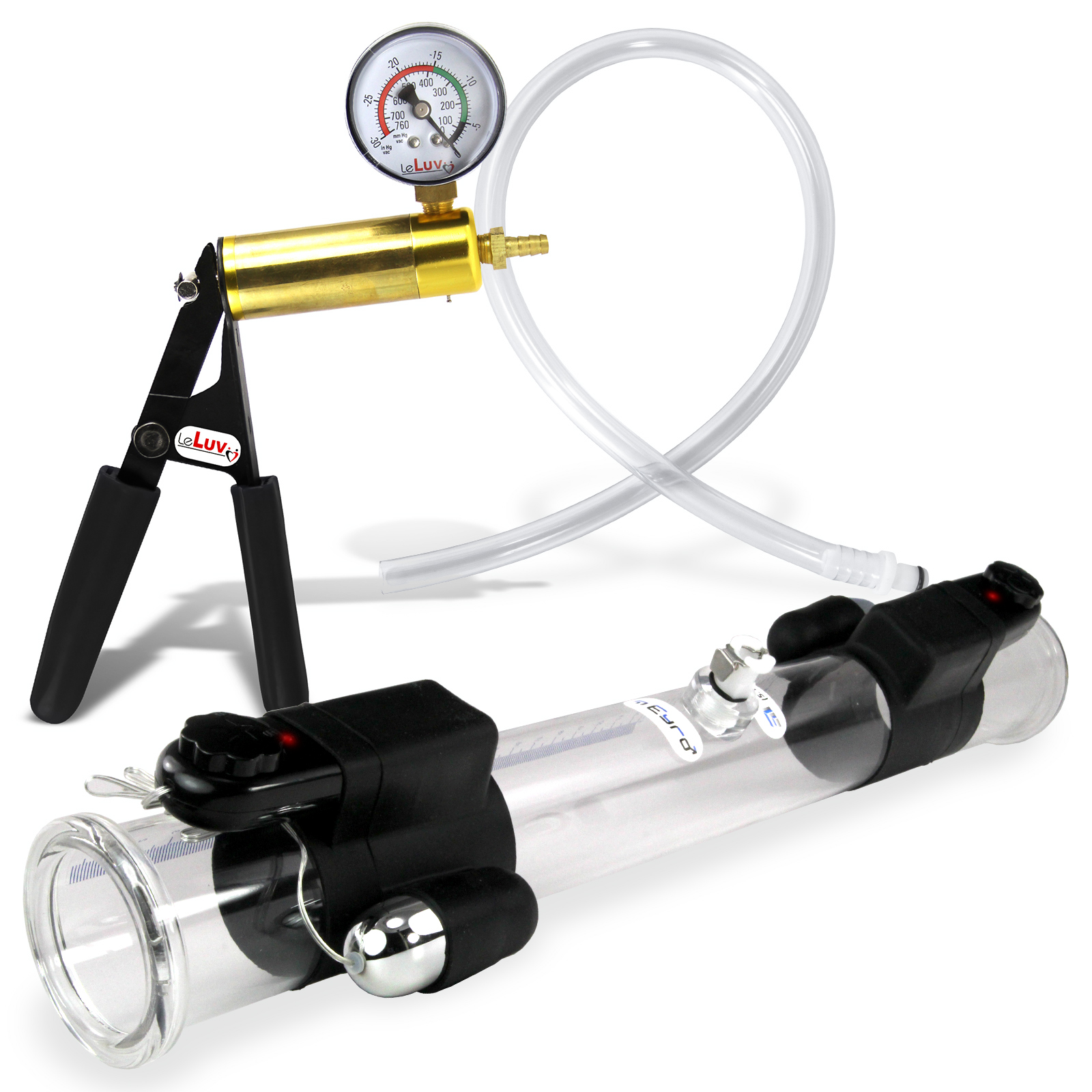 LeLuv Vibrating Penis Vacuum Pump Ultima Black Natural Male Enhancement