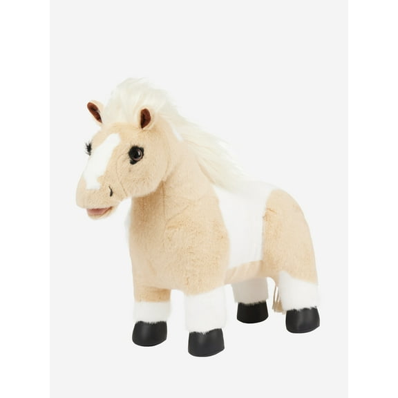 LeMieux Toy Pony - Lemon - Lorry/Stable Carry Case - Pony Passport - Fluffy Mane and Plaitable Tail - for Ages 3+ - Lemon and White Skewbald - One Size