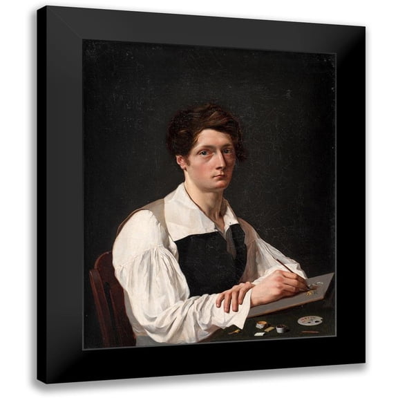 LePage, Francois 12x14 Black Modern Framed Museum Art Print Titled - Self Portrait