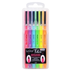 Marvy Uchida LePen Flex Marker - Set of 6, Neon