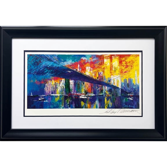 LeRoy Neiman "Brooklyn Bridge" HAND SIGNED Lithograph NEWLY Custom Framed Art Generic