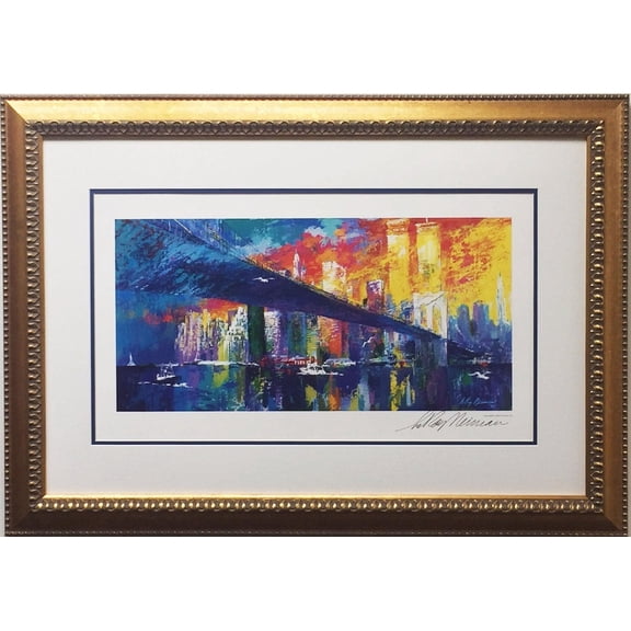LeRoy Neiman "Brooklyn Bridge" HAND SIGNED Lithograph NEWLY Custom Framed Art Generic