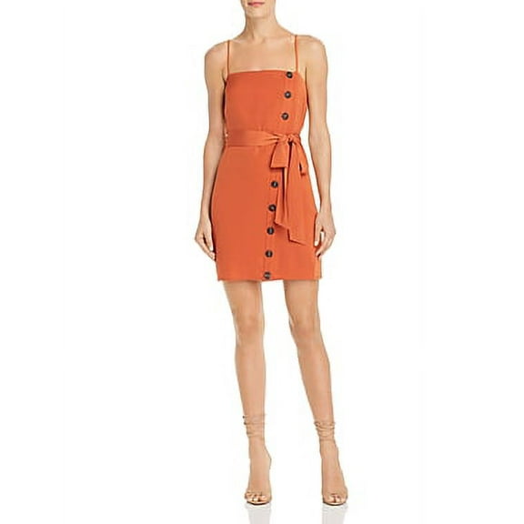 LeRumi BRONZED Women's Sienna Button-Detail Mini Dress, L