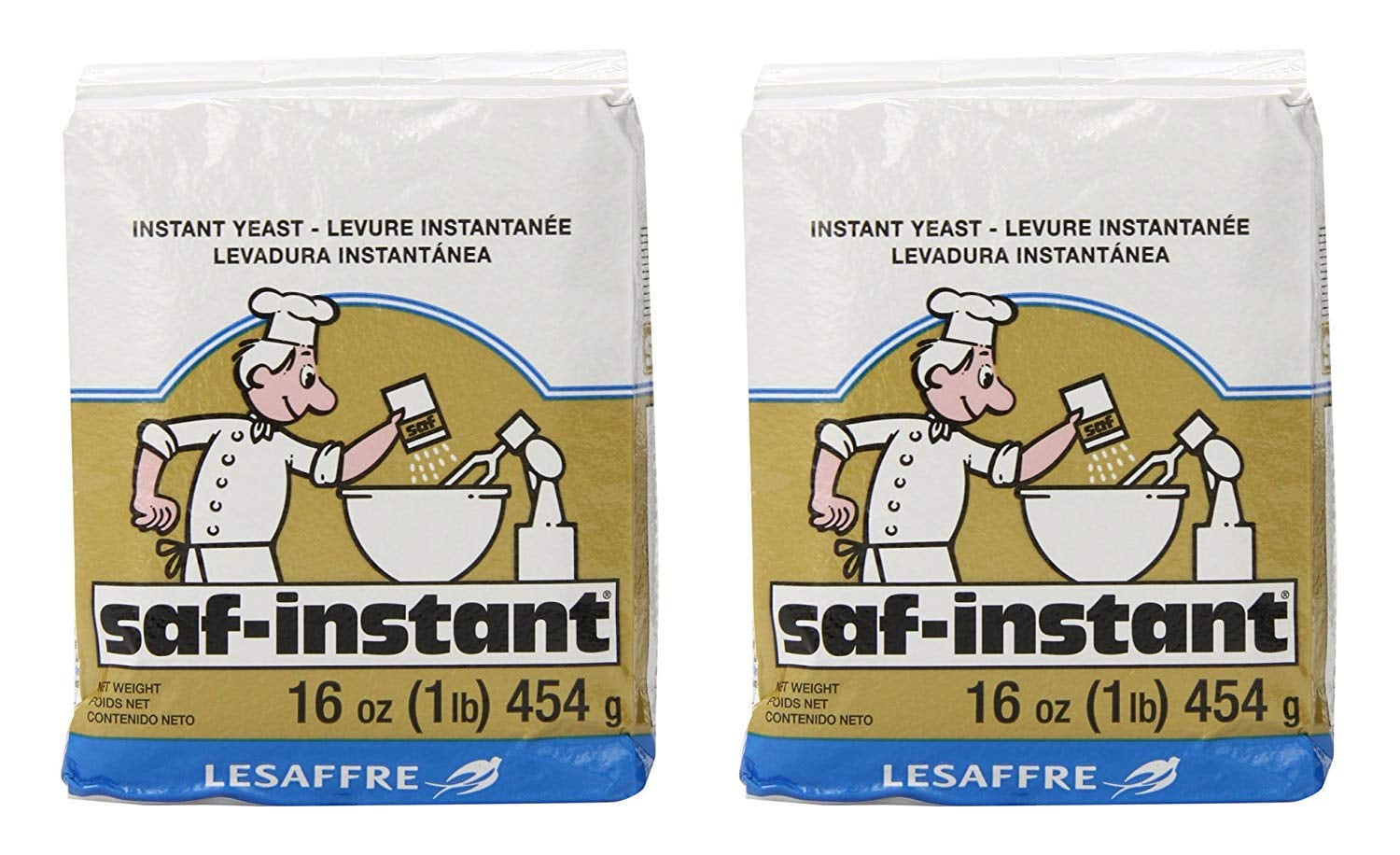 LeSaffre SafInstant Yeast Gold, 16 oz (Pack of 2)