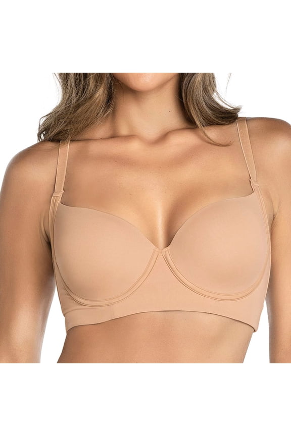 Back Smoothing Bras for Women Underwire Full Coverage T-Shirt Bra