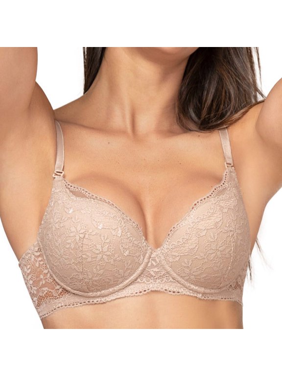 Lace Bra Light Padded Push Up Bra Multiway Straps Womens Bras with Underwire