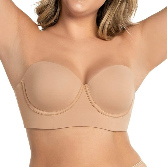 LeSensuel Strapless Bra Underwire Bras for Women Non Slip - Underwire Bras Full Figure