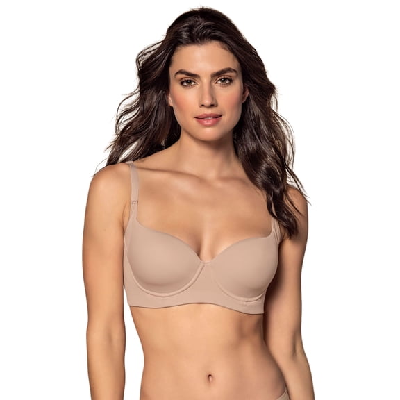 LeSensuel T Shirt Bra with Underwire - Comfortable Back Smoothing Bras for Women