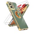 thumbnail image 1 of LeYi Case For Moto G Play 5G 2024: 2pcs Tempered Glass Screen Protector And 360° Rotatable Magnetic Stand, Rose Gold Plated Edge，Light-Green, 1 of 8