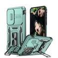 thumbnail image 1 of LeYi for Samsung Galaxy S24 Plus Case, Slide Camera Cover Protection,Military Grade Shockproof,Green, 1 of 7