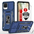 thumbnail image 1 of LeYi Compatible with Samsung Galaxy A12 Phone Case, [2 Pack] Tempered Glass Screen Protector, Blue, 1 of 2