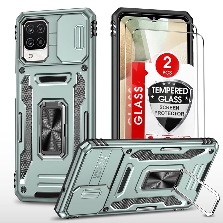 Tempered Glass Samsung Galaxy A12 Phone Case Amazon Uk For Samsung Galaxy A12 Slim Case Clear Transparent Phone Cover +1 X Screen  Glass UK