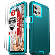 LeYi Compatible for Motorola G Stylus 5G 2023 Phone Case: Moto G Stylus 5G Case with 2Pcs Screen Protector, Shockproof 3 in 1 Full Body Protection Case for GStylus Stylus5G 2023, Teal
