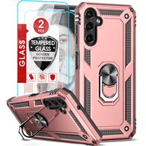 LeYi For Cell Phone Cases Samsung Galaxy A14: [2 Pack] Screen Protectors, Rose Gold