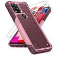thumbnail image 1 of LeYi For Moto G Stylus 5G Case 2021: 2 Pack Screen Protectors, 12ft Drop Protection- Pink, 1 of 7