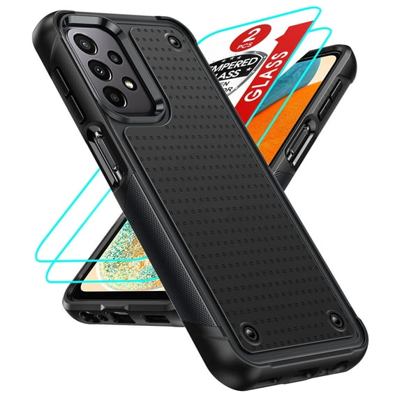 LeYi For Samsung Galaxy A13/ A32/ A23/ AA04S 5G 4G Case, with 2 Pack Tempered Glass Screen Protector