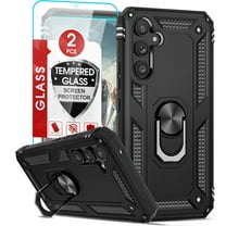 LeYi For Samsung Galaxy A54 Phone Case and Screen Protectors 2 Pack, Mobile Case, Black